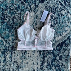 NWT For Love & Lemons Long Line Bra Large